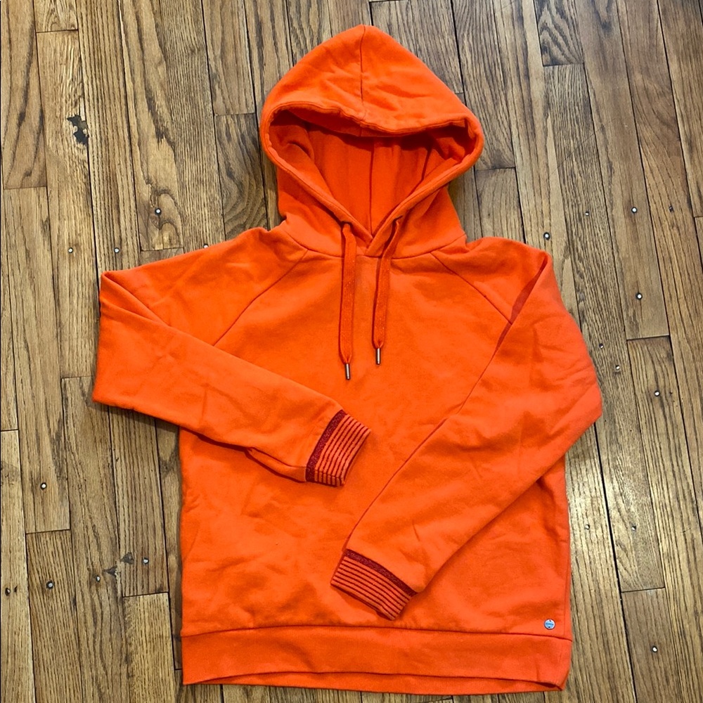 Vibrant Red-Orange Hoodie